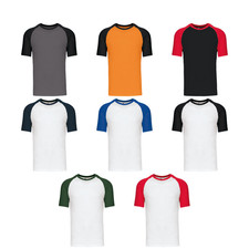 Kariban Baseball Short-sleeved two-tone T-shirt K330