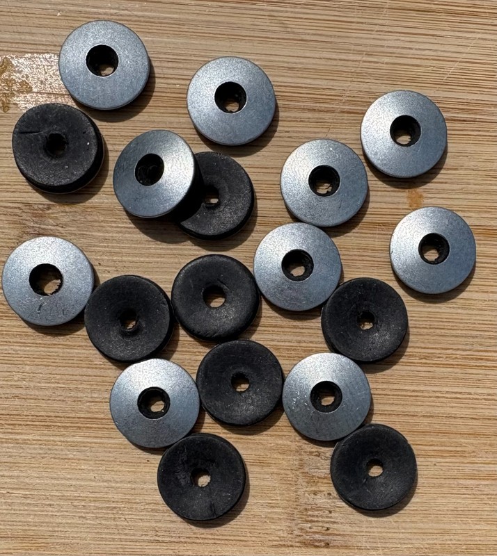 Washers #8, 3/16"x 5/8" Galvanized Steel EPDM Bonded Sealing Neoprene Rubber 100