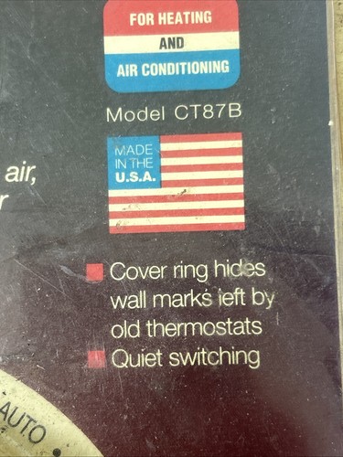 Vintage Honeywell Manual Thermostat CT87B The Round For Heating Only Made in USA - Picture 2 of 12
