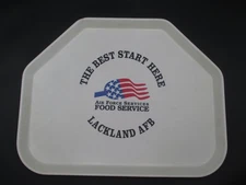 Air Force Service Tray Mess Hall Lackland AFB Cafeteria Food US Military Camtray