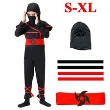 Kinder Kostüm Ninja Kämpfer Krieger Anzug Jungen 3-9 Jahre Fasching Karneval Cos