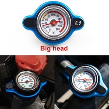 Tapón de radiador medidor termostático de 0,9 bar medidor de temperatura de agua de cabeza grande para carreras