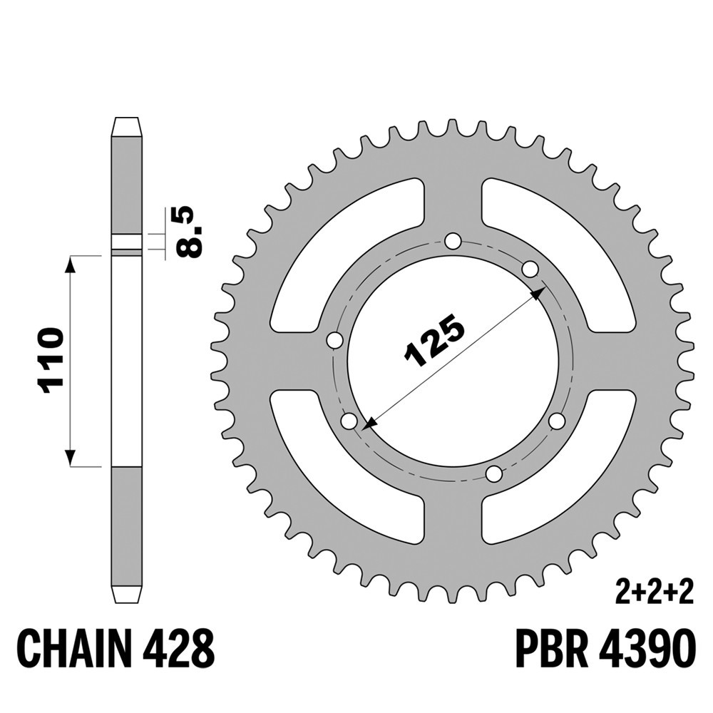 Pignon 56 dents pas 428 Sherco 50 Supermotard pour sécuriser vos trajets urbains