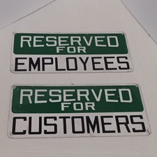 Lot of 2 Vintage Metal Signs, RESERVED FOR EM...