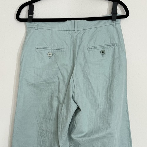 WEEKEND MAX MARA Wide-leg Cropped Pants Linen Blend Cotton Trousers Size US6 - Picture 4 of 12