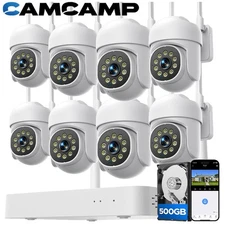 10CH H.265+ NVR 1080P Home Security Camera System Weatherproof Two Way Audio HDD