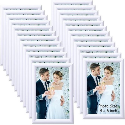 24 Pack 4x6 Picture Frames White Modern Simple Photo Frames for Wall or Table