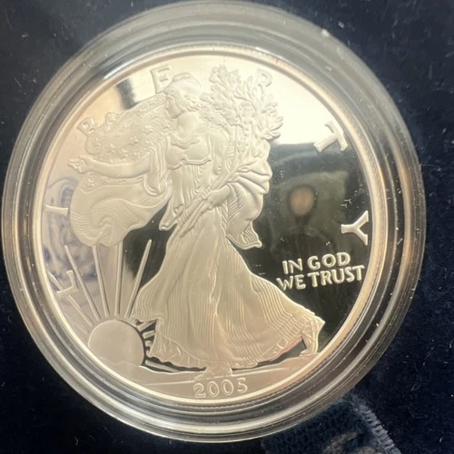 U.S. Mint American Eagle Proof 2005 1 oz .999 Fine Silver Coin