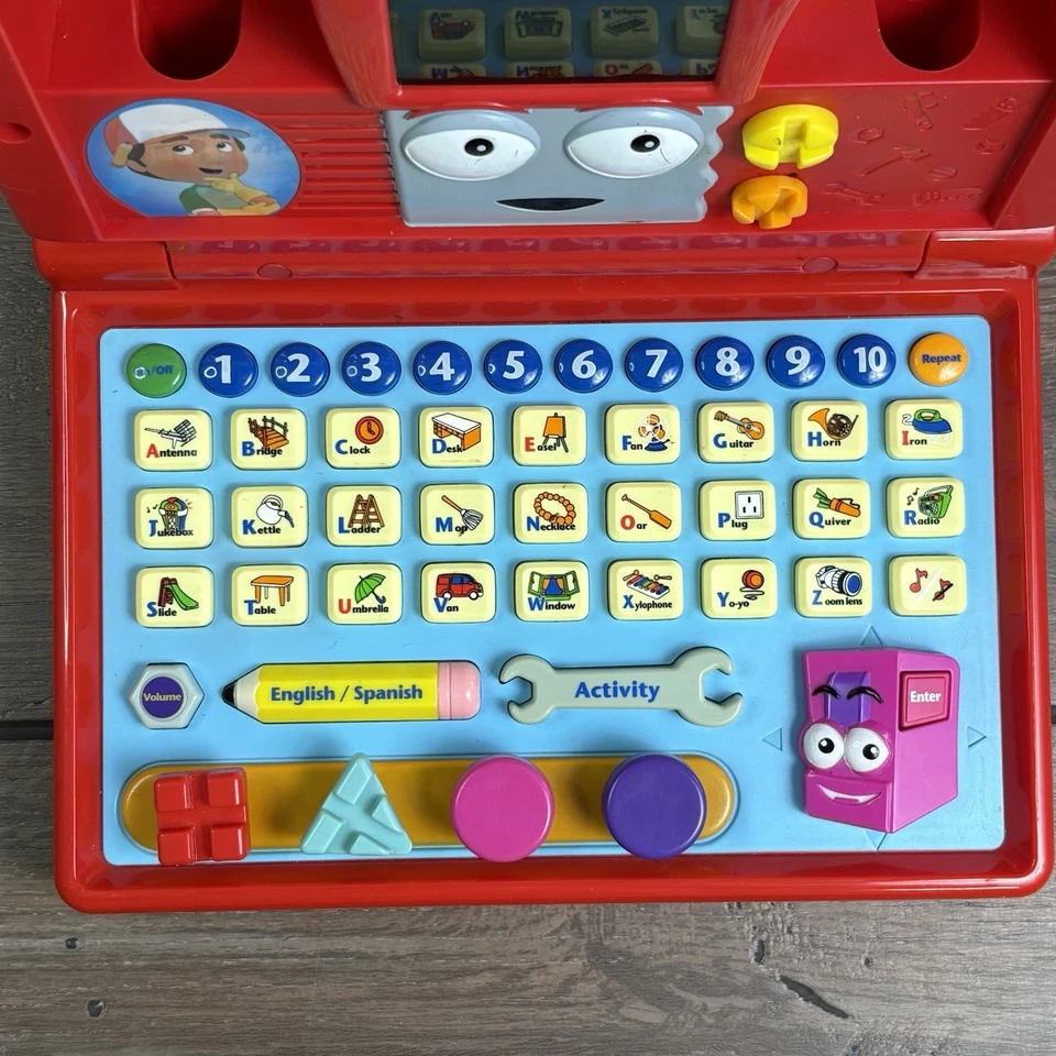 Vtech Disney Handy Manny Interactive Learning Laptop English & Spanish Tools - Image 4 of 4