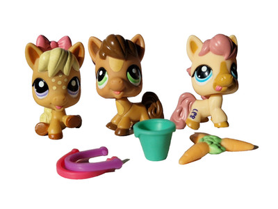 Littlest Pet Shop LPS horse pony triplets set #1879 #1880 #1881 (authentic)