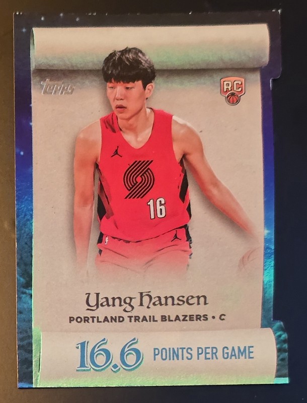 2025-26 Topps Holiday - Making the Nice List Yang Hansen #ML-16 (RC) YH1