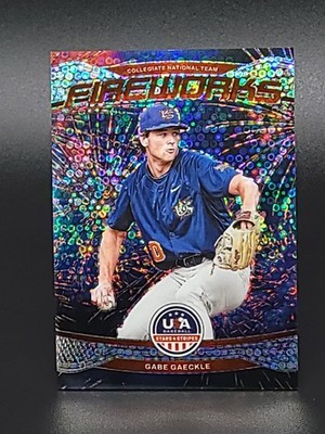 Gabe Gaeckle 2026 Panini USA Stars & Stripes Fireworks DISCO PRIZM Rookie