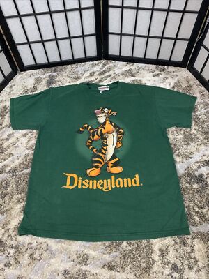 Vintage Disneyland Tigger Usa Made Green T Shirt Mens Size Large Walt Disney Ebay