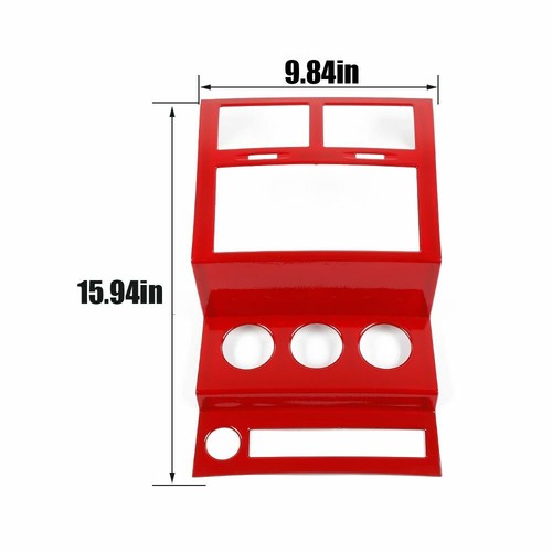 Center Console Dashboard Panel Cover Trim Decor For Dodge Nitro 2007-12 Red ABS - Picture 7 of 8