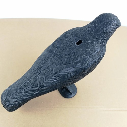 Schwarze Krähe Rabe Vogel Statue PE Kunststoff Rabe Vogelabwehr Schädlingsbekämpfung Taube - Bild 16 von 24