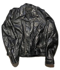 Vintage 1970 AMF Harley Davidson Leather Motorcycle Jacket 20x25 