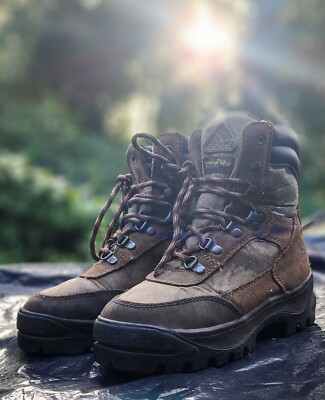 Rocky Outdoor Hunting Boots Kids Size Camo Brown Hiking