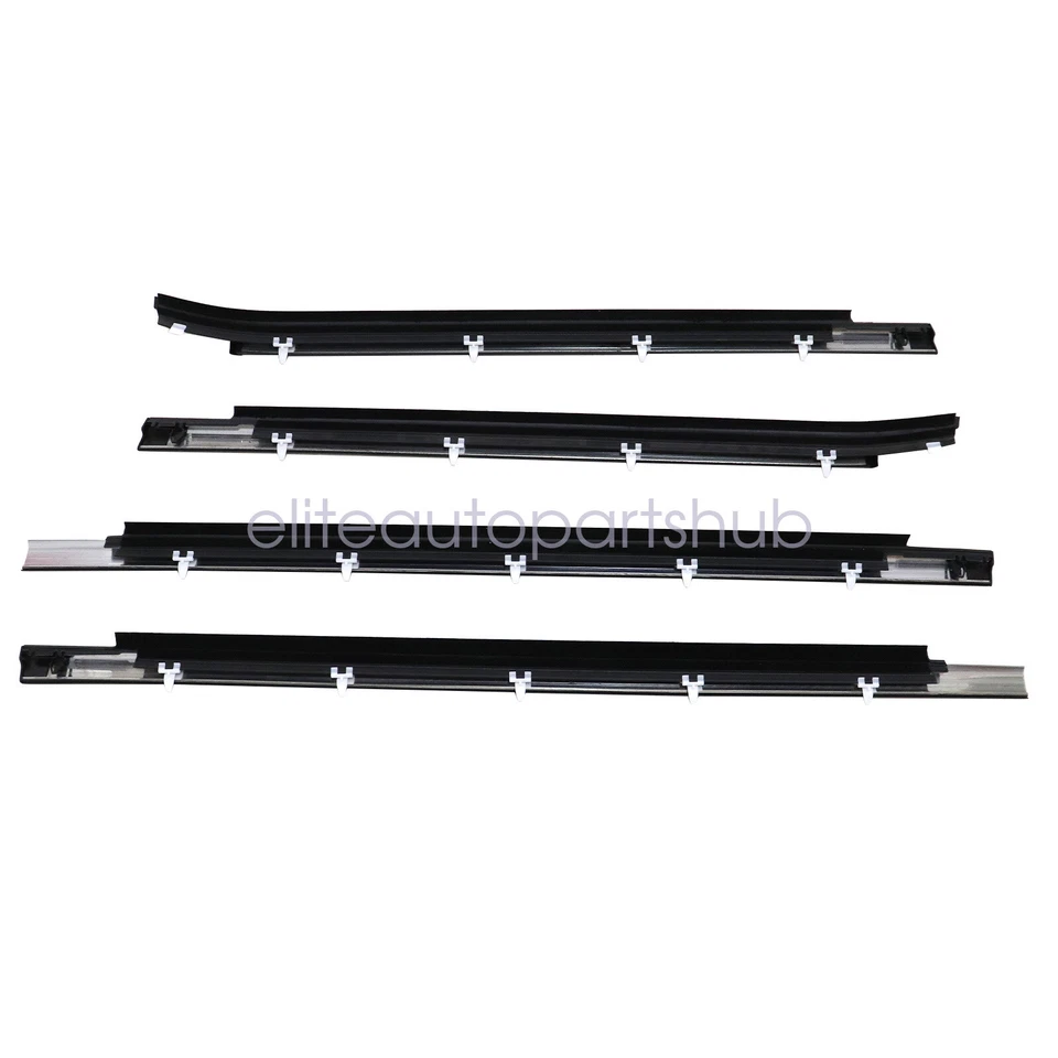 4Pcs For Toyota Tundra 2000-2006 Double Cab Weatherstrip Outer Lower Window - Image 3 of 4