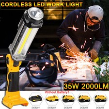 35W 2000LM Emergency LED Work Light Outdoor Jobsite Light for Dewalt 20V Battery