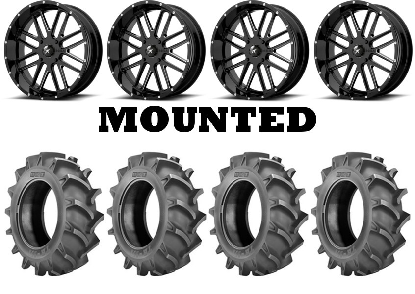 Kit 4 BKT TR 171 Tires 35x9.5-18 on MSA M35 Bandit Black Wheels 1KXP | eBay