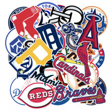 Baseball Teams Logo Decal Vinyl Stickers for Truck/Skateboard/Luggage/Laptop/Par