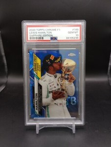 PSA 10 LEWIS HAMILTON 2020 Topps Chrome F1 Racing Sapphire Edition #148 GEM MINT