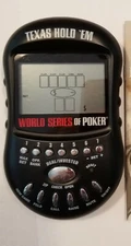 Texas Hold 'Em Handheld Electronic Game 399N-BLK-CS tested Works 