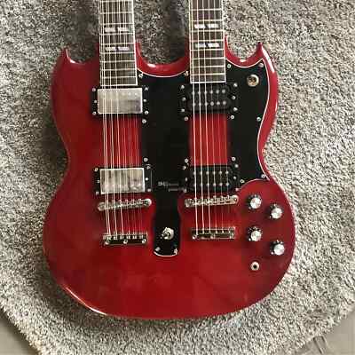 ギター Epiphone SG String Double-Neck Burgundy Epiphone SG Special P-90 Electric Guitar Sparkling Burgundy
