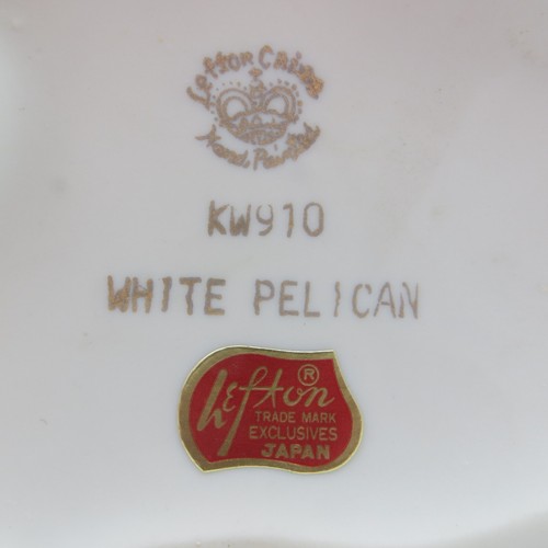 Lefton White Pelican 6" Figurine KW910 Hand Painted Porcelain Bisque China 1979 - Picture 7 of 9