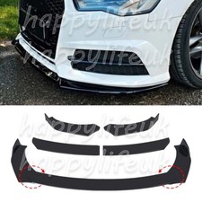 For Audi S6 A6 S-Line 4G / C7 Glossy Front Bumper Splitter Spoiler Lip Body Kit