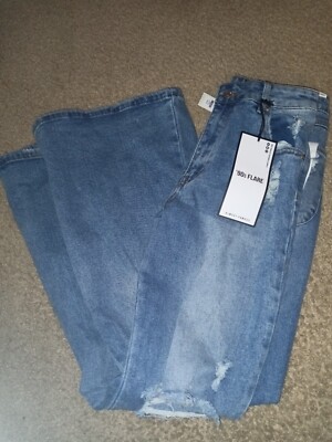 ALMOST FAMOUS-WOMEN'S JEANS- SIZE 9- 90'S FLARE- NEW - Main Image