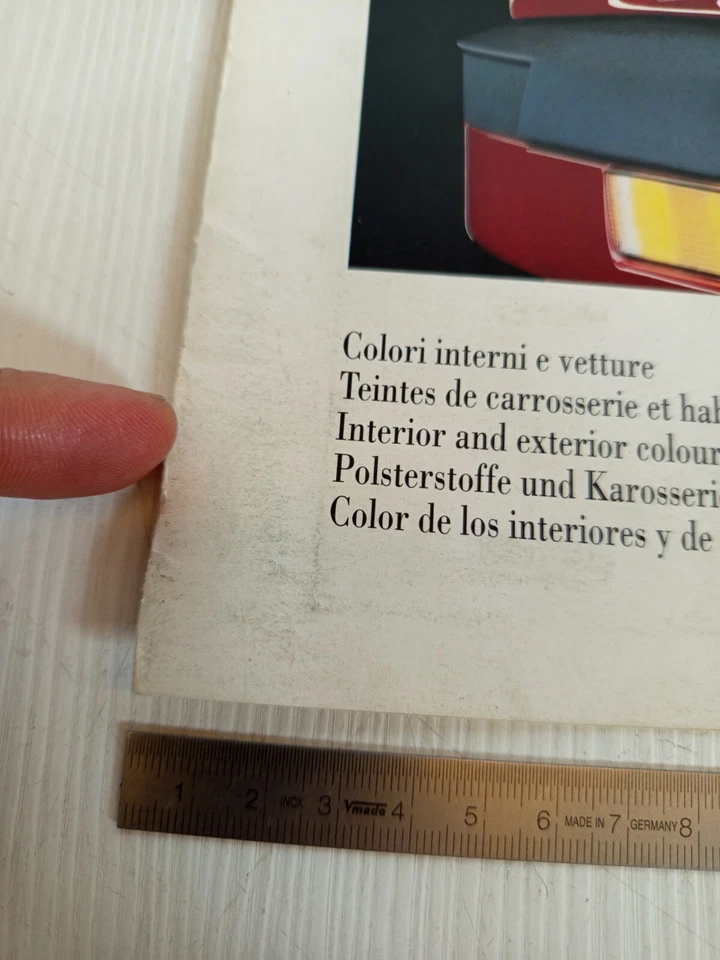 campionario tabella colori originale 1995 Lancia Delta 2 serie - Immagine 2 di 4