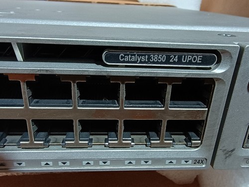 Cisco WS-C3850-24U-L 24 Port Switch, UPOE, w/1100W PSU, C3850-NM-2-10G - Picture 7 of 8