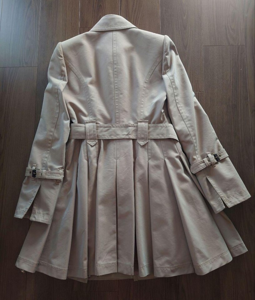 Burberry London Trench Coat From Japan Nova Check Women's 36 Cotton