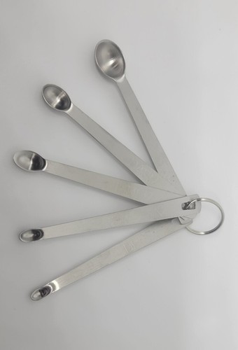 Measuring Spoons 18/10 Stainless Steel Mini Set 5 Pc Pinch Smidgen Dash Cute! - Picture 2 of 10