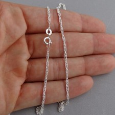 2mm Twisted Rope Chain Necklace - 925 Sterling Silver - Link Italy 16"-20"