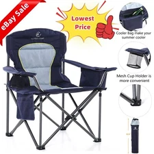 ALPHA CAMP Oversized Camping Collapsible Padded Lawn Chair Cooler Bag Heavy Duty
