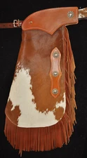 Custom Made Leather Chinks/Hair On Cowhide Chaps/Made In USA