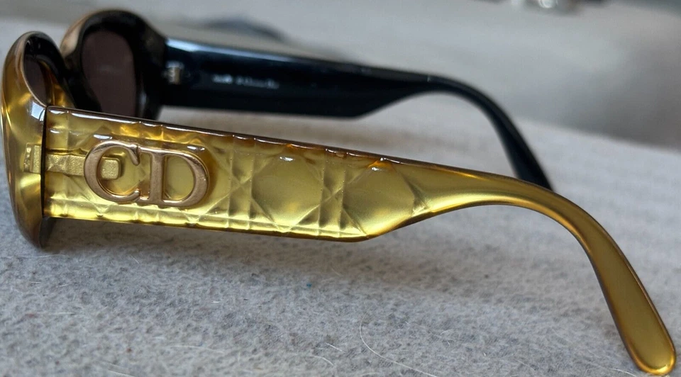 CHRISTIAN DIOR CD 2006 40C Gold Cannage Sunglasses Vintage Made in Austria - Image 3 of 4