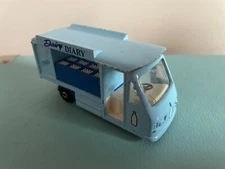 Papillon Toys 3” W&E 3 WHEELER Diecast MILK FLOAT Blue & White DAIRY 1999
