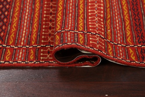 Alfombra geométrica de corredor tejida a mano Kilim Sirjan alfombra oriental tradicional de 2'x7' - Imagen 11 de 12