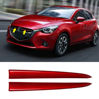 Red Cover For Mazda 2 Demio DJ DL 2015-2019 Front Central Grille Grill Trim