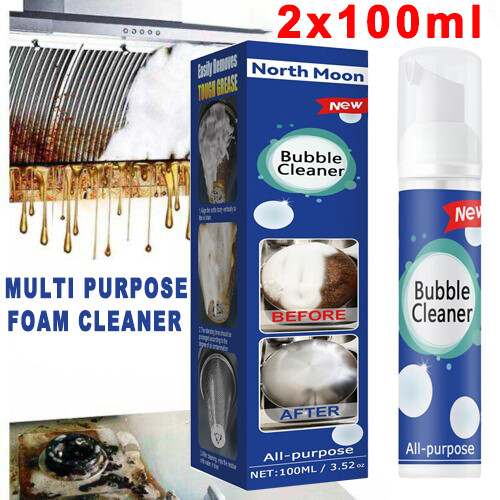 2pcs AllPurpose Cleaning Bubble Cleaner Spray Foam Kitchen Grease Dirt