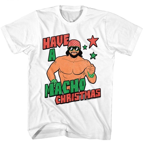 Camiseta para hombre Macho Man Randy Savage WWE Wrestling Have A Macho Christmas   - Imagen 1 de 5