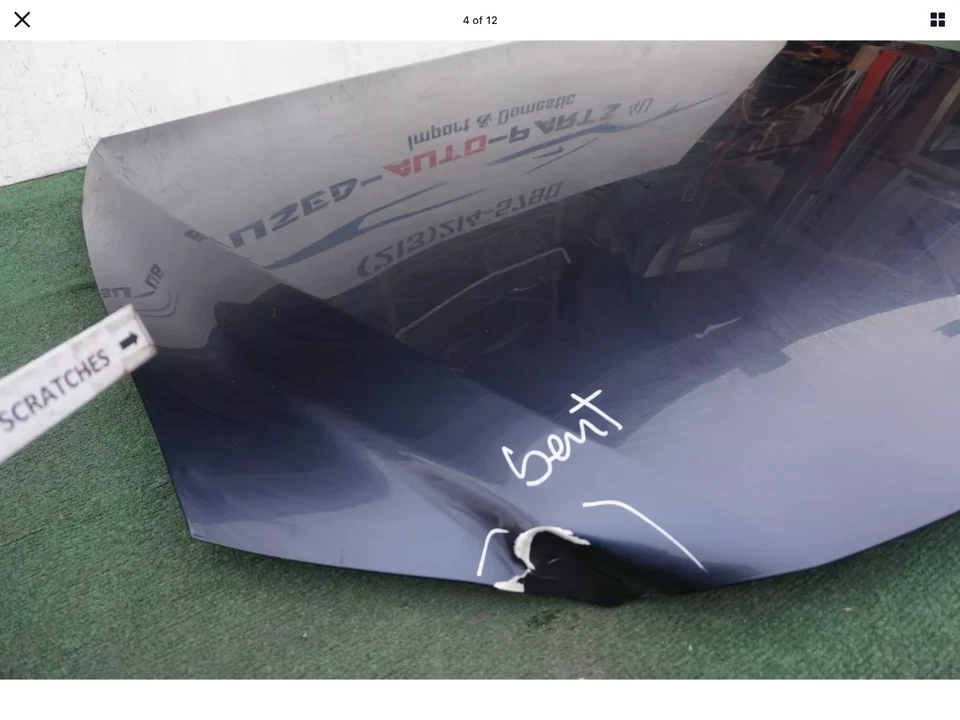 w/ damages 2018 2019 LEXUS LS500 LS500h LS 500 HOOD OEM  - Image 4 of 4