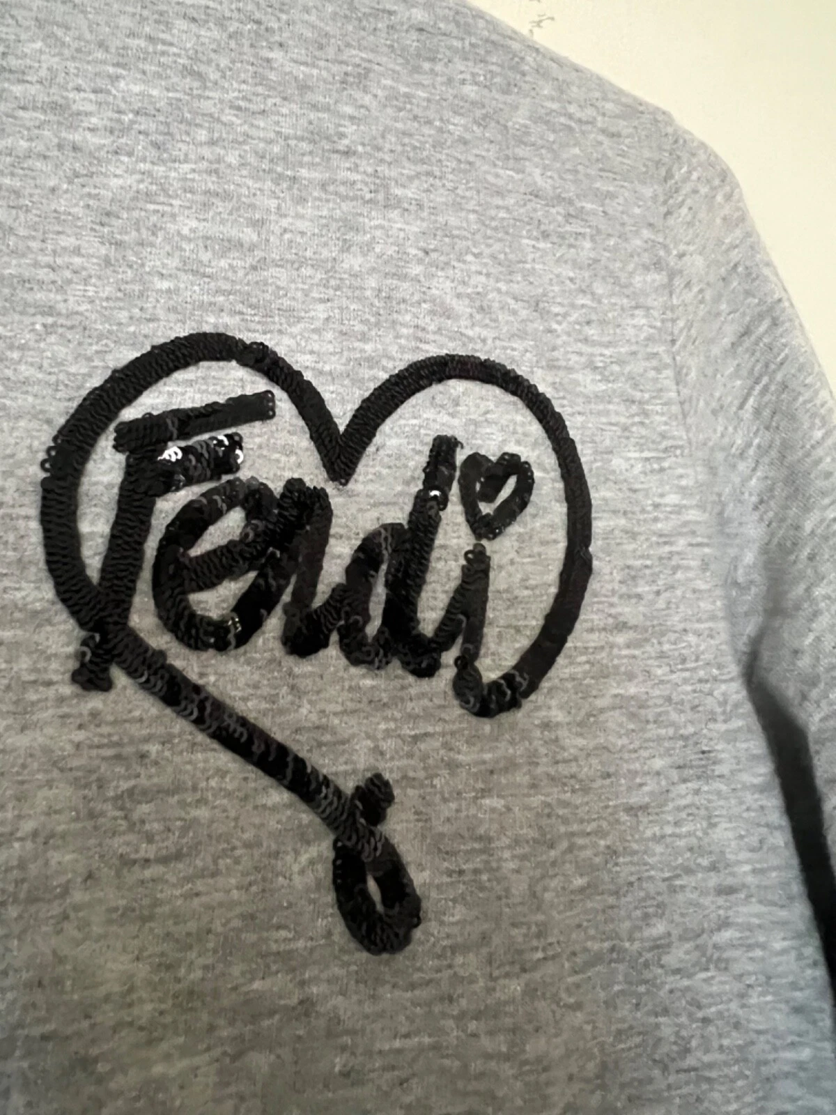 Felpa con cappuccio autentica Fendi usata 12 anni taglia 6 UK XS