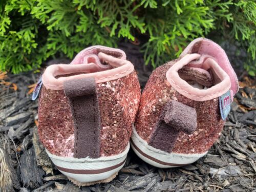 Melton Soft Shoes Booties Baby Girl Rose Gold Sparkle Pink Leather 0-6 mos. - Picture 4 of 18