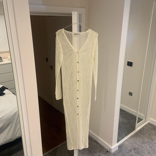 Crochet Knit Cardigan Dress 