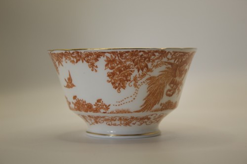 Royal Crown Derby Red Aves Bone China Open Sugar Bowl 1965 England Birds - Picture 3 of 8