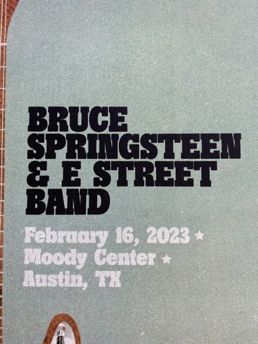 RARE BRUCE SPRINGSTEEN 2023 Austin TX OFFICIAL SCREEN PRINT POSTER #/180 - Picture 5 of 9